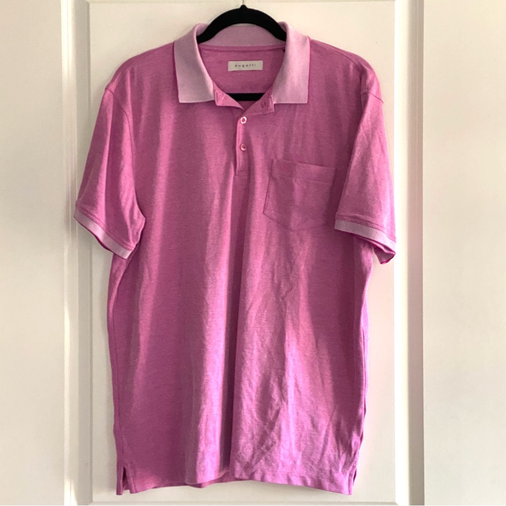 Bugatti Men’s Pink Polo Short Sleeve Shirt